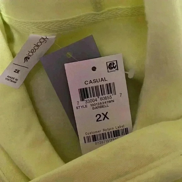 IDEOLOGY PLUS SIZE PULLOVER HOODIE BARBELL NWT Size 2X - Picture 10 of 10